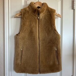 J. Crew Faux Fur Plush Fleece Vest XXS